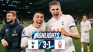 TOTTENHAM HOTSPUR 3-1 NOTTINGHAM FOREST \/\/ PREMIER LEAGUE HIGHLIGHTS \/\/ VAN DE VEN SCORES A SCREAMER