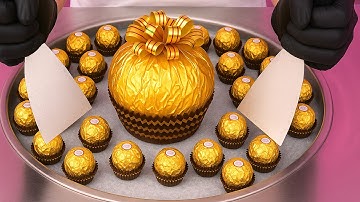 Ferrero Rocher Ice Cream Rolls | ASMR