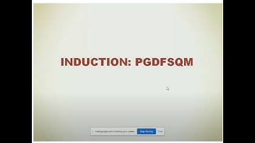 Induction Meeting for PGDFSQM Programme 17.02.2021