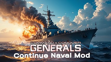 C&C Generals Zero Hour Continue Mod Naval Map | Realistic Strategy Game With Brutal AI