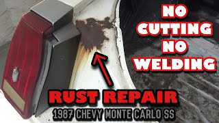 How To Repair Rust On A Car Without Welding Or Cutting  Trunk Gutter Repair Chevy Monte Carlo SS