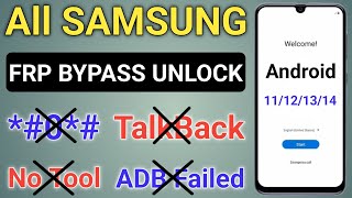 Samsung Frp Bypass Android 11/12/13 2024 || Samsung Frp Bypass TalkBack Not Working 100% Fixed