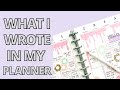 WHAT I WROTE IN MY PLANNER THIS WEEK | AFTER THE PEN | CLASSIC HAPPY PLANNER