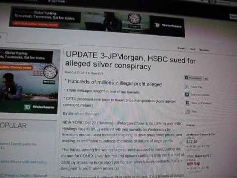 JPMorgan Chase and HSBC being sued for "SILVER CONSPIRACY"!