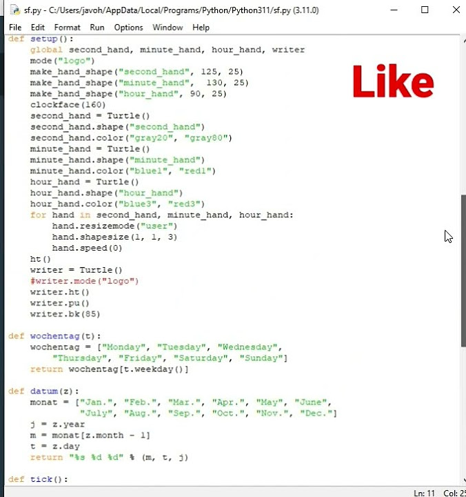 How to create digital clock using python TURTLE😳😳😳 #programming #shorts ...
