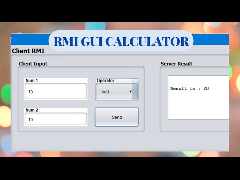 How to develop GUI Calculator Using RMI in Java