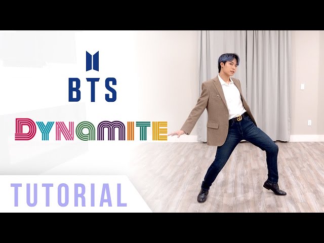 BTS - 'Dynamite' Dance Tutorial (Explanation u0026 Mirrored) | Ellen and Brian class=