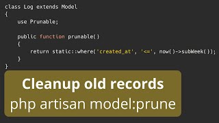 Laravel Prunable Models: Delete Old Unnecessary Records