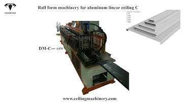 How linear ceiling was made by linear ceiling machine DM-LC-A450 metal ceiling Linear C ceiling