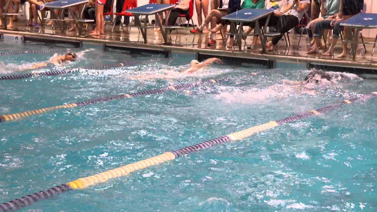 Sarah Swimming 100 free Masters Swim Meet 2/7/15 Superstar Fitness