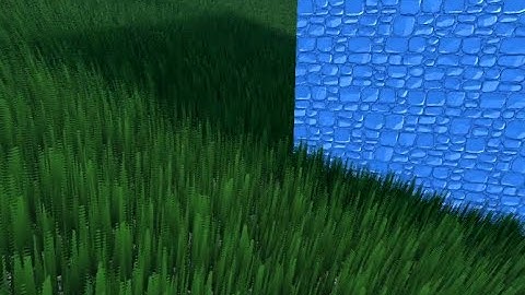 Fur-based grass on a procedural terrain in Godot 3.2