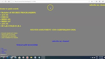 EHD-03 SOLVED ASSIGNMENT AND ACC-01 2019-2020 ||IGNOU|||