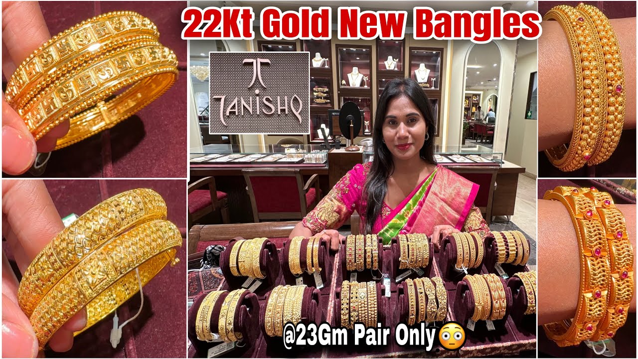 Tanishq Latest Gold Bangles Designs @23Gm Pair💕| Gold Bangles Designs With Weight & Price 2025|