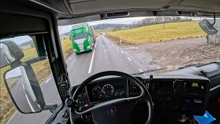 Pov driving Scania Sweden (road 153) Varberg-Ullared