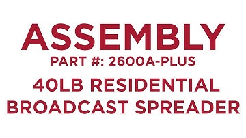 EarthWay 2600A-Plus 40LB Residential Broadcast Spreader Assembly