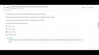 Week 5 Module 5 Graded Quiz Cloud Security, Monitoring, Case Studies, & Jobs Solutions
