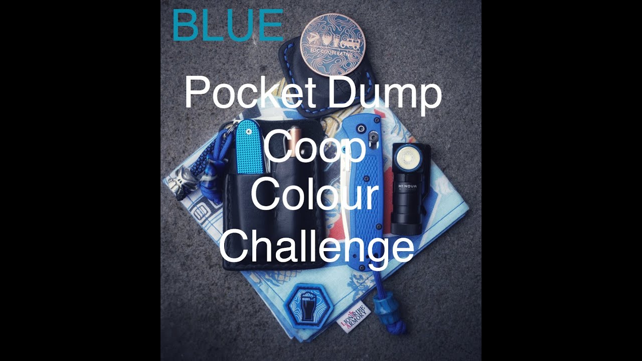 Blue EDC Pocket Dump, Coop Colour Challenge