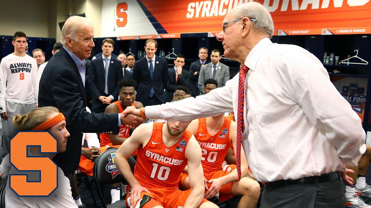 Vice President Joe Biden Talks To Media About His Experience With Syracuse Basketball Youtube