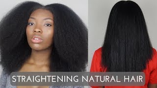 HOW TO STRAIGHTEN 3C AND TYPE 4 NATUAL HAIR AT HOME AND ACHIEVE SILKY STRAIGHT RESULTS