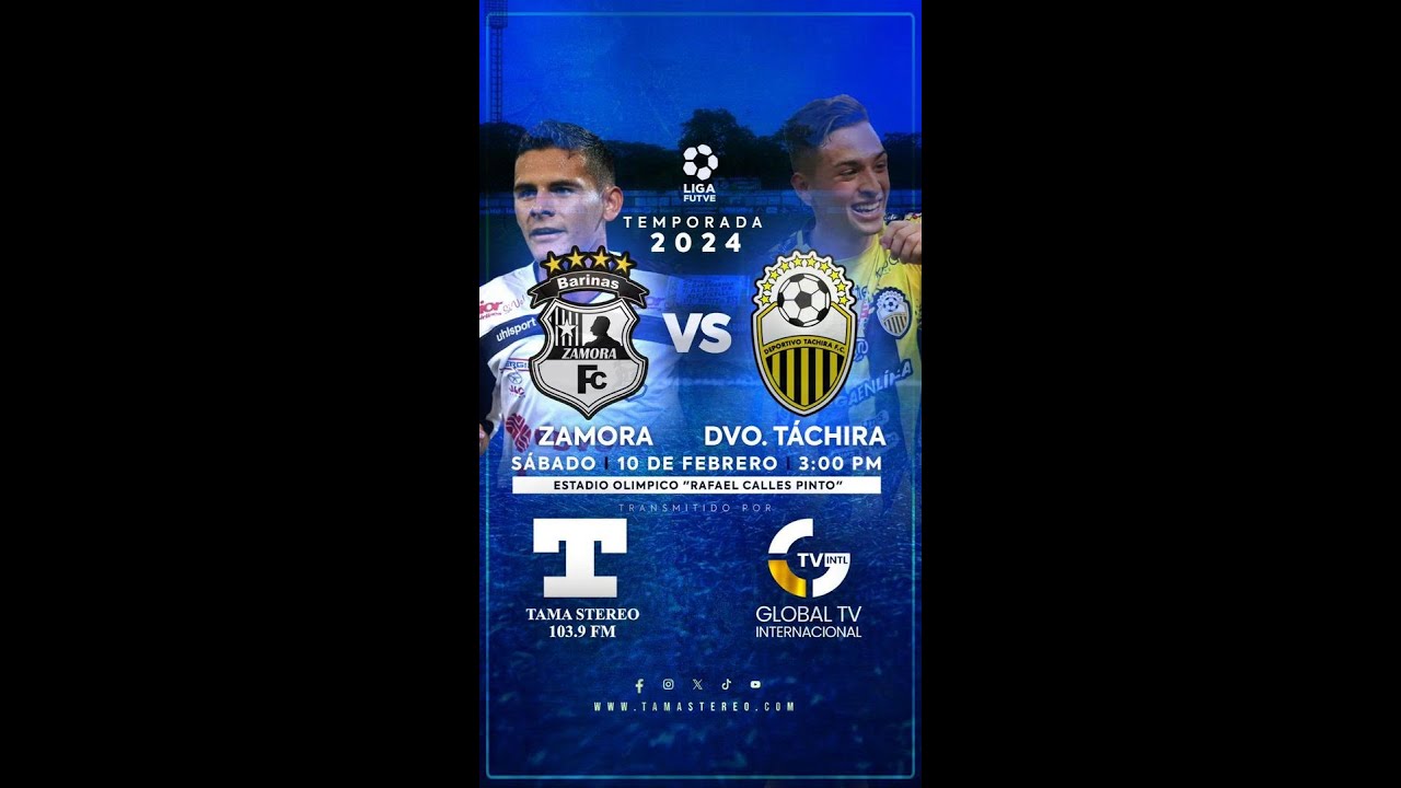 transmisión segunda jornada de la liga FUTVE ZAMORA / DVO TACHIRA - YouTube