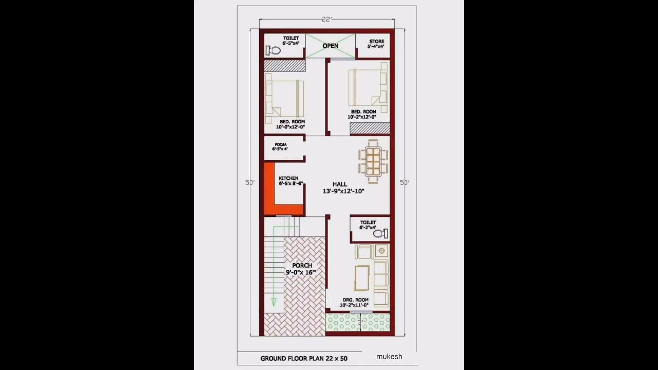 22x50-house-plan-shorts-youtubeshorts-housedesign