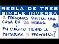 Regla de tres Simple Inversa | Ejemplo 1