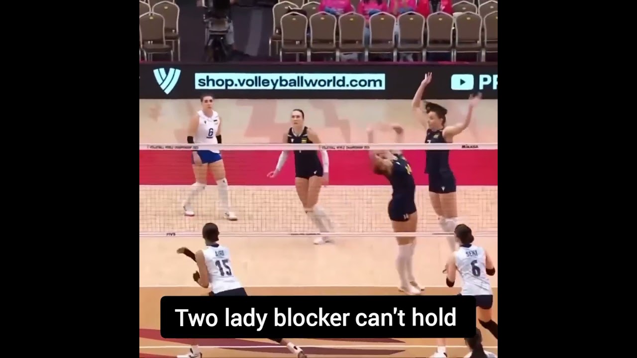 Two lady blocker cannot hold spike 