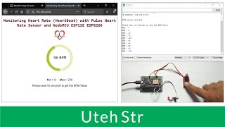 NodeMCU ESP12E ESP8266 + Pulse Heart Rate (HeartBeat) Sensor | NodeMCU with Pulse Heart Rate Sensor