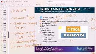 Lecture-10| Database System  MySQL Database Management System and Its Explanation| Database System