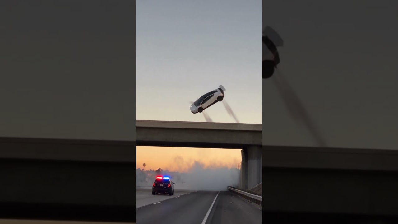 When you just robbed a bank but you got the new Tesla Roadster #tesla #roadster #flyingcar