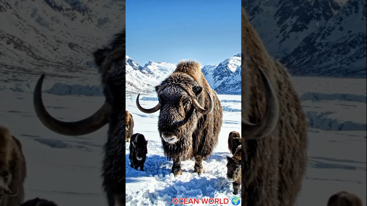 Musk Ox: The Ancient Arctic Survivor That Defies Extreme Cold #MuxOx #shorts #wildlife #facts