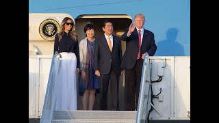 Shinzo Abe&#39;s visits to Trump&#39;s Mar-a-Lago in Palm Beach, Florida