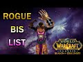 Rogue bis list for wow sod 2nd phase  pve   alliance and horde