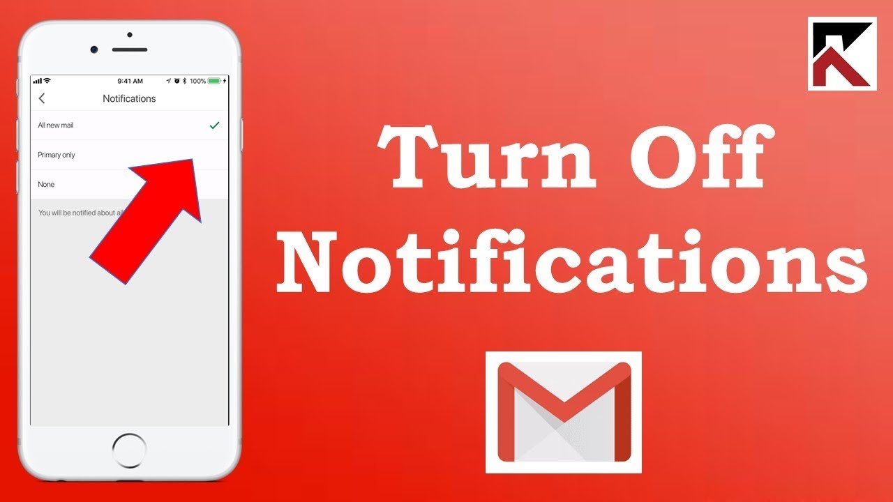 How To Turn Off Email Notifications Gmail iPhone YouTube