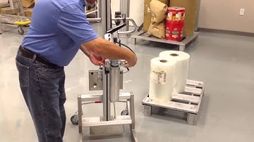 Expand-O-Turn demonstration - Plastic roll handling