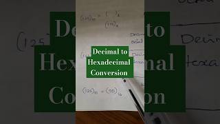DECIMAL to HEXADECIMAL Conversion | ICT |In Malayalam #ugcnetexam #ugcnet2024  #shortvideo #shorts