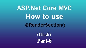 How to use RenderSection() in Layout page (Hindi) | ASP.NET Core MVC