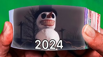 Evolution Of Evil Snowman Flipbook Animation