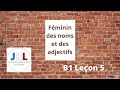 Jkl  cours b1 leon 5  le fminin des noms et des adjectifs