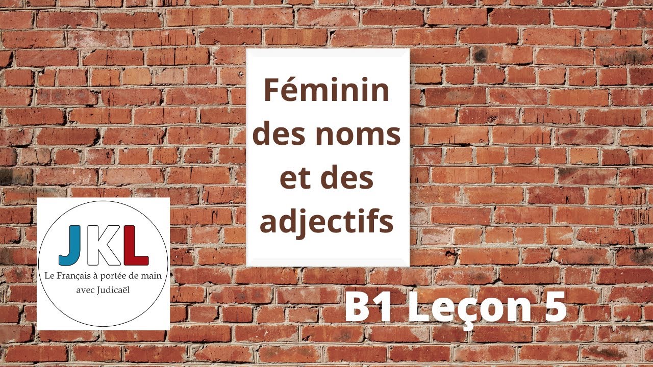 JKL - Cours B1 leçon 5 - le féminin des noms et des adjectifs