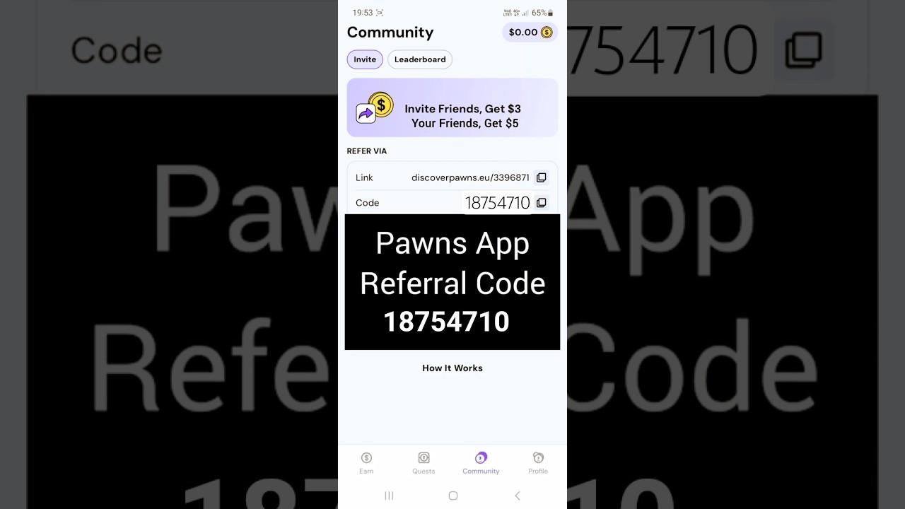 pawns app referral code