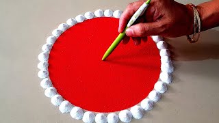 Simple Rangoli Design With Pen For Diwali | Diwali Rangolis | Diwali kolam | Top Rangolis by Aarti