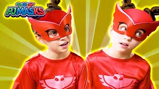 PJ Masks in Real Life ❤ Double Owlette?!  Evil Twins