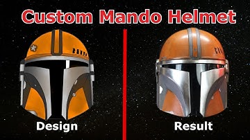 I made a Custom Mandalorian Helmet my first commision