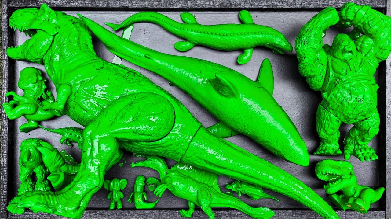 Dinosaurus Jurassic World Dominion: T-rex, Brachiosaurus, Catnap, King Kong, Godzilla, Skibidi