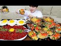 ASMR MUKBANG Korean Home Meal Marinated Raw Crabs Fried Egg Recipe Eating