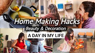 Easy Home Hacks (in Hindi) | Festival Vlog 😍खूबसूरती का सबसे आसान रास्ता: घर के सामानों को बदलें |