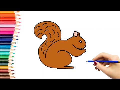 Kaip nupiešti VOVERĘ | How to draw a squirrel