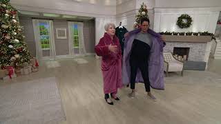 Berkshire Blanket Velvet Soft Robe with Plush Collar on QVC