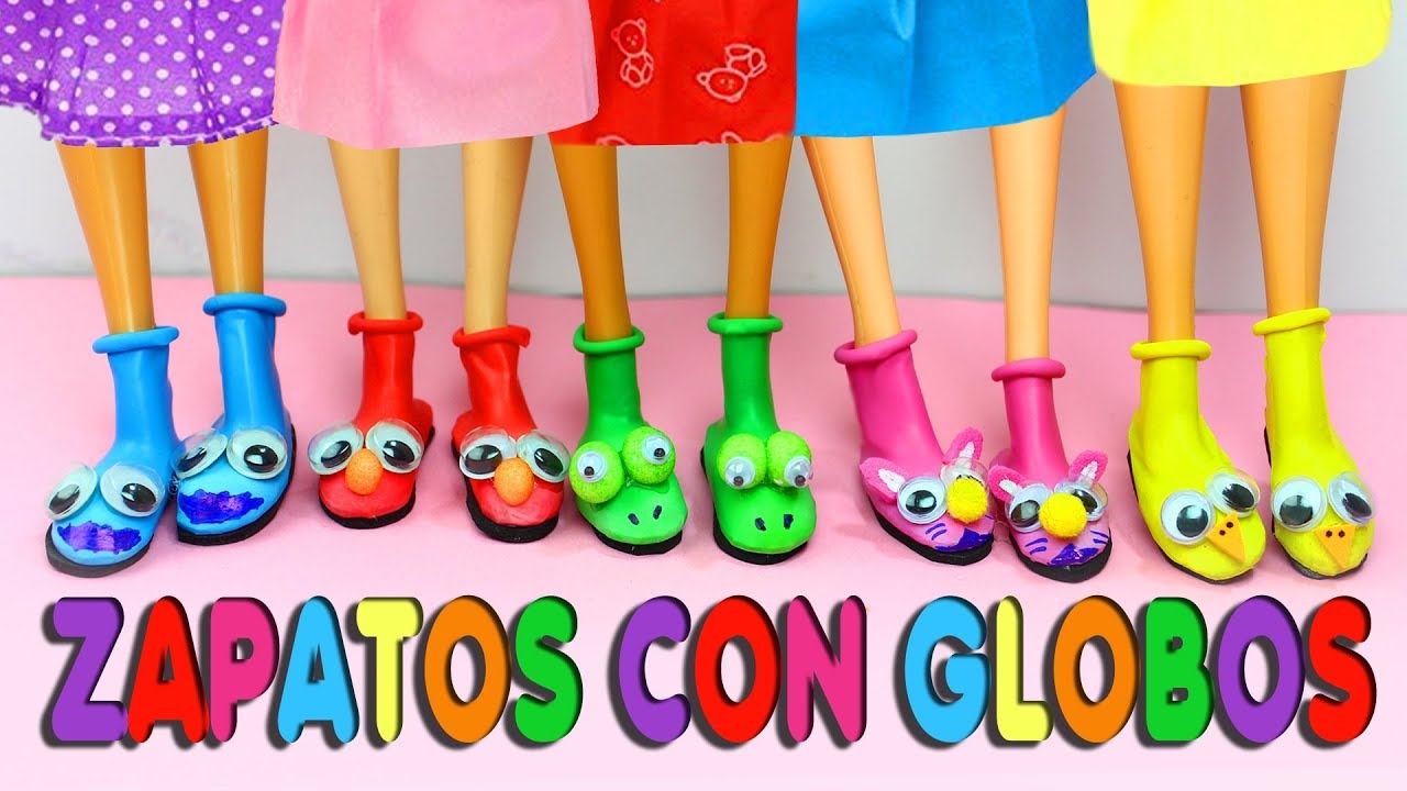 5 ESTILOS DE PARA MUÑECAS CON GLOBOS - Manualidades Muñecas - YouTube